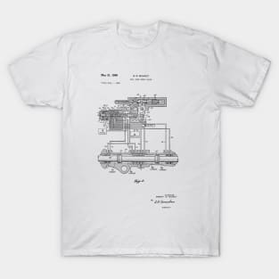 Fail Safe Servo Valve Vintage Patent Hand Drawing T-Shirt